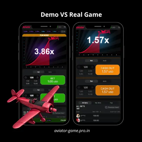 Demo VS Real Game Aviator